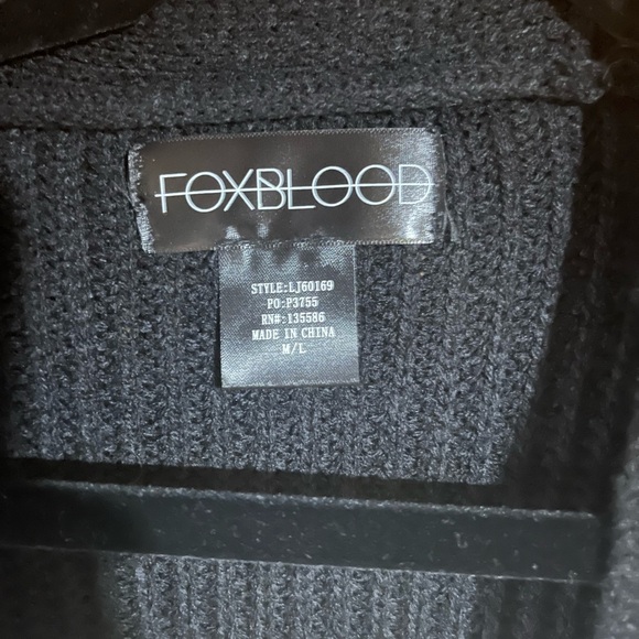 Foxblood Black and White Striped Women's Sweater - Picture 2 of 2